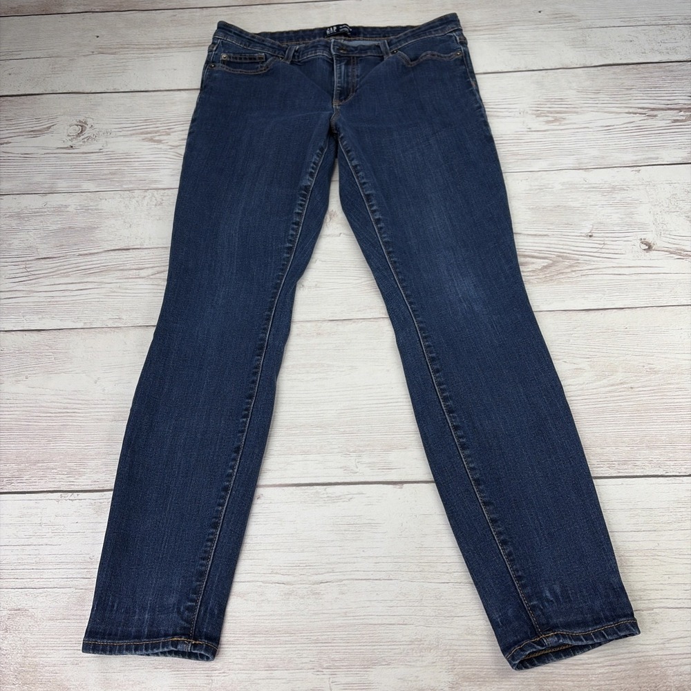 Gap Denim Legging Jeans Women's 30‎ Regular Dark Wash Excellent Condition!